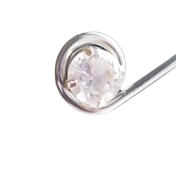 JTS Single 10K Gold Brilliant Cut Cubic Zirconia Stud Earring EUC - Picture 6 of 9